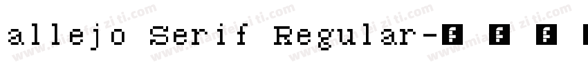 allejo Serif Regular字体转换